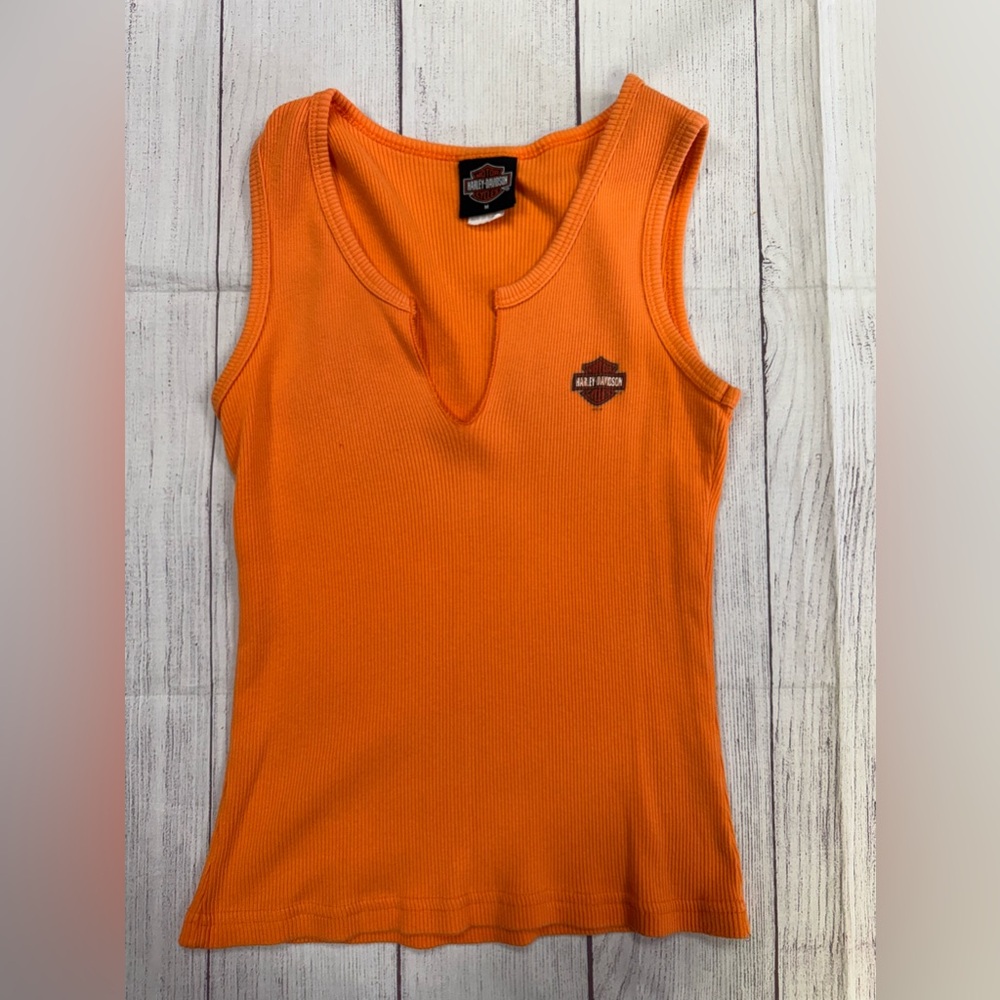 Harley-Davidson Orange Vintage 1980s Roeder Tank